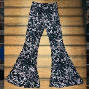 Snake skin flair pants